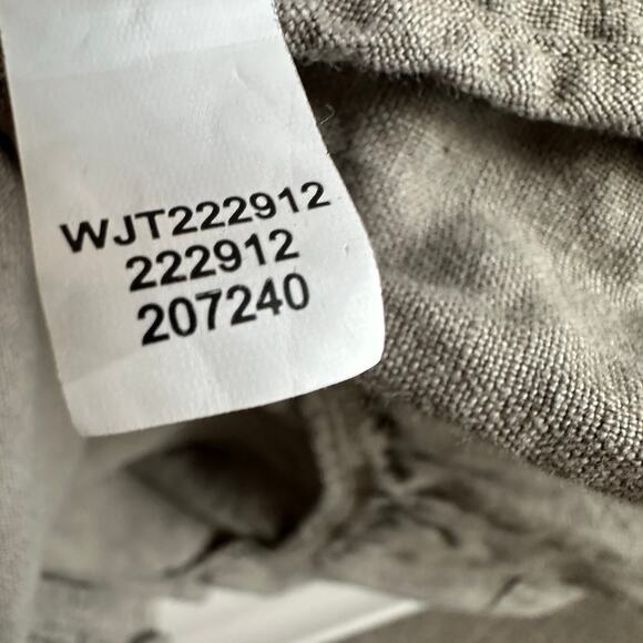 J. Jill Love Linen Open Front Ruffled Linen Duster Cardigan Jacket S Petite - Picture 8 of 11